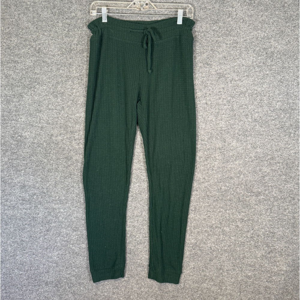 Beyond Yoga Pants Womens Small Green‎ Waffle Knit Joggers Athleisure Lightweight